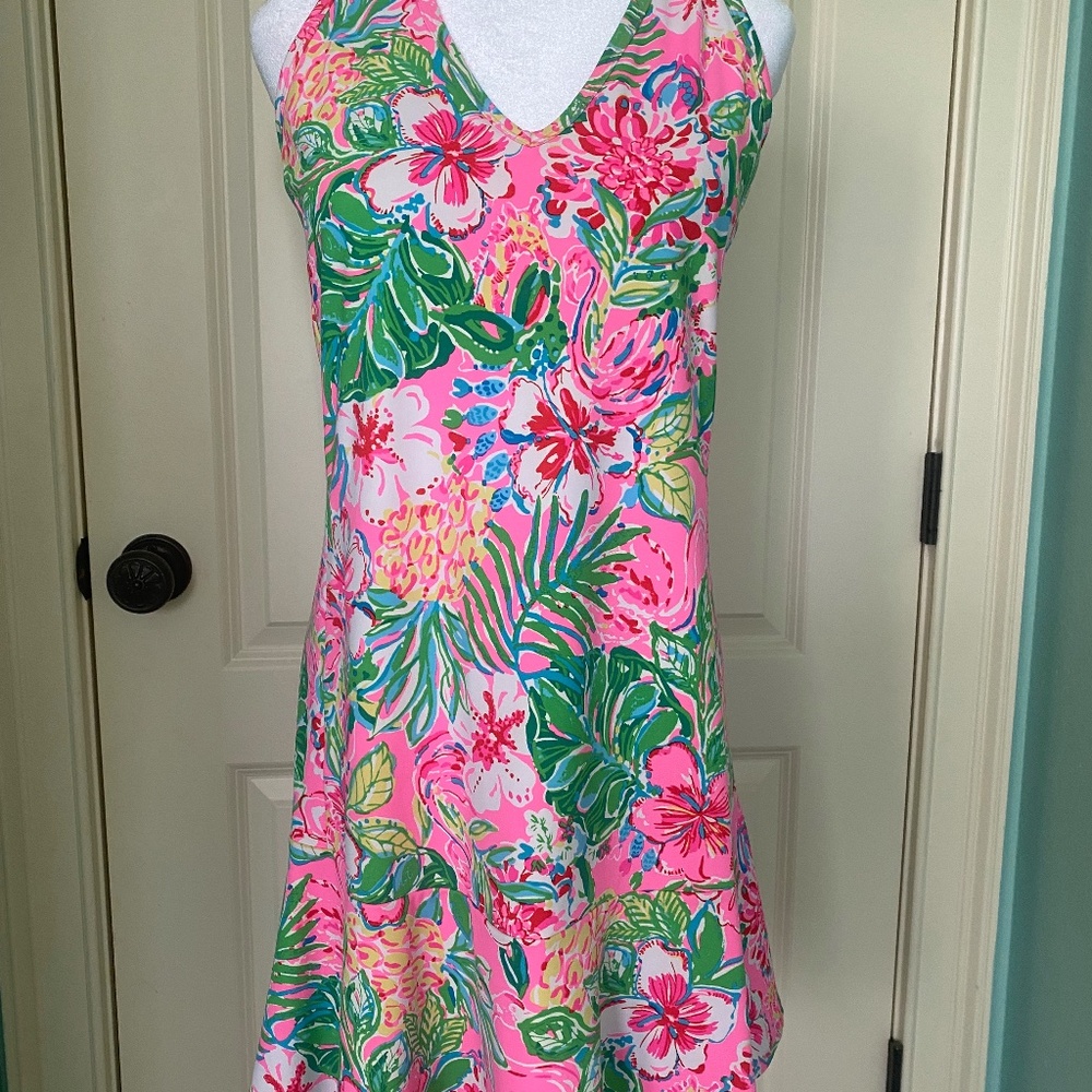 Lilly Pulitzer Pink and Green Floral Dress